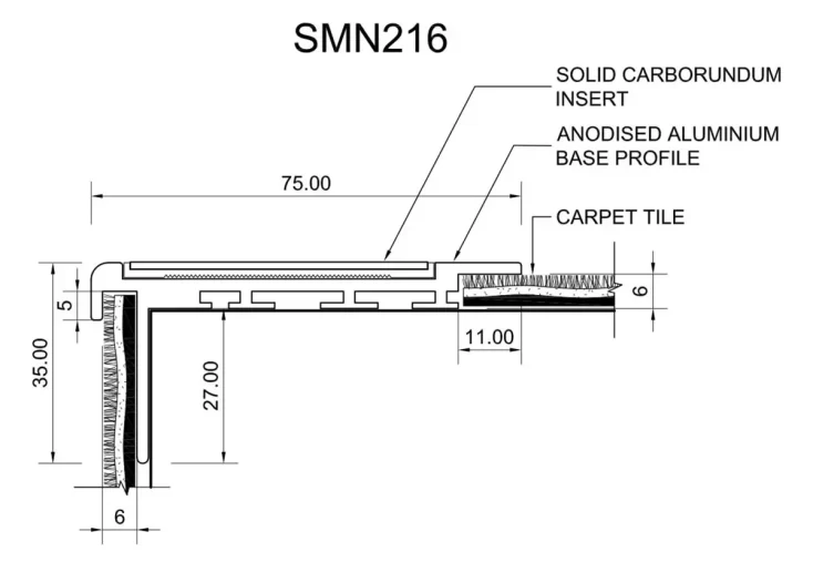 SMN216 Stair Nosing Drawing