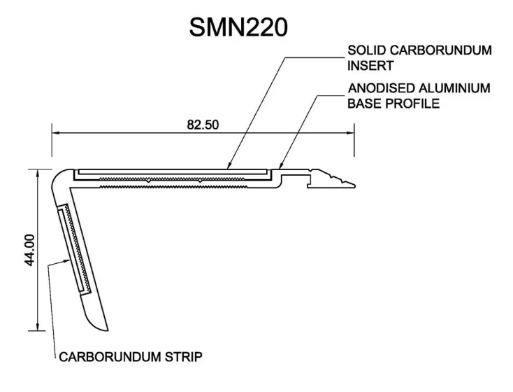SMN220 Stair Nosing Drawing