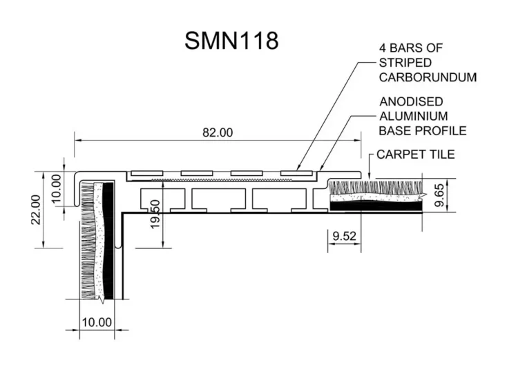 SMN118 Stair Nosing Drawing