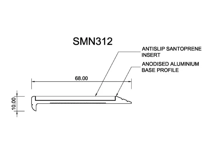 SMN312 Stair Nosing Drawing