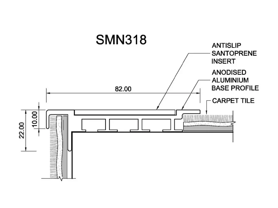 SMN318 Stair Nosing Drawing