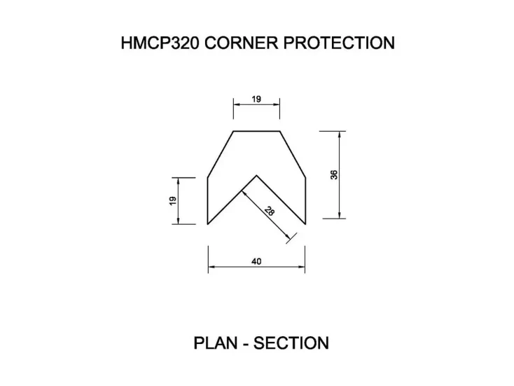 HMCP320 Corner Protection Drawing