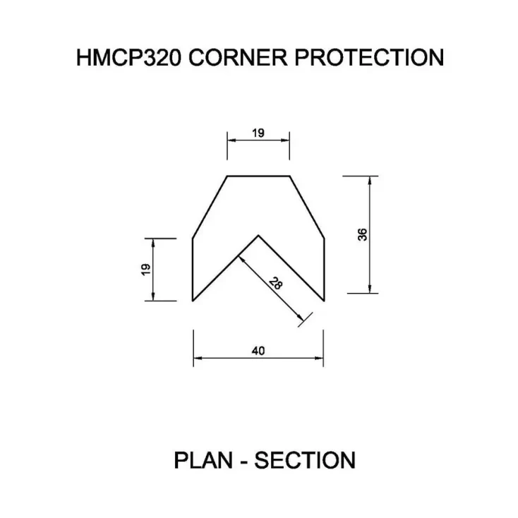 HMCP320 Corner Protection Drawing