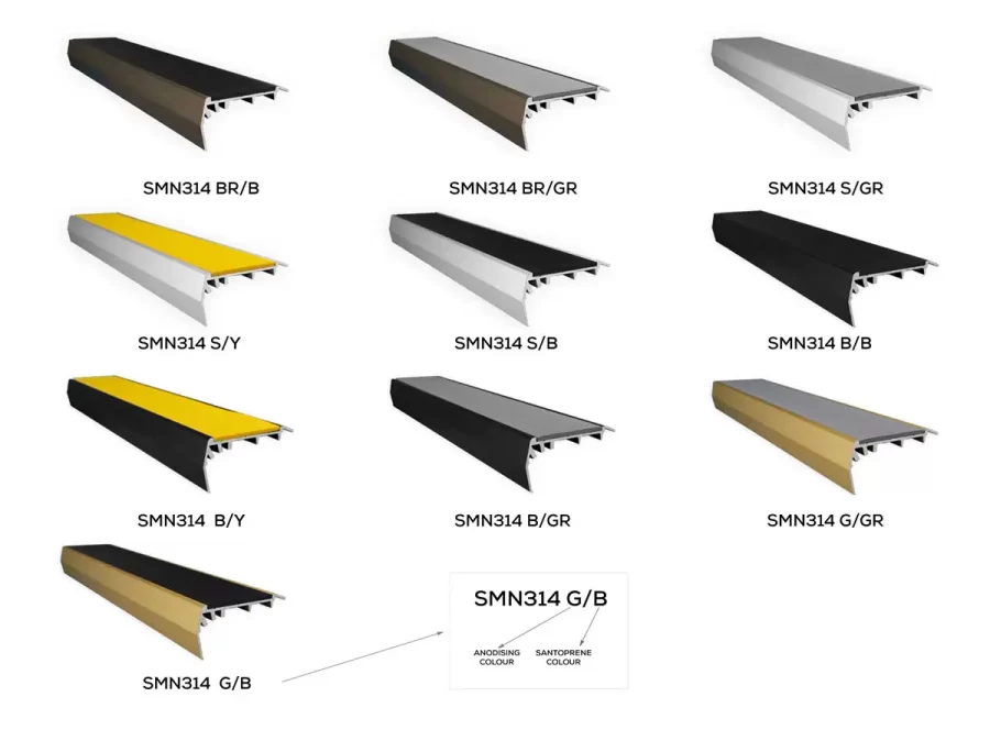 SMN314 Stair Nosing Colour Variations
