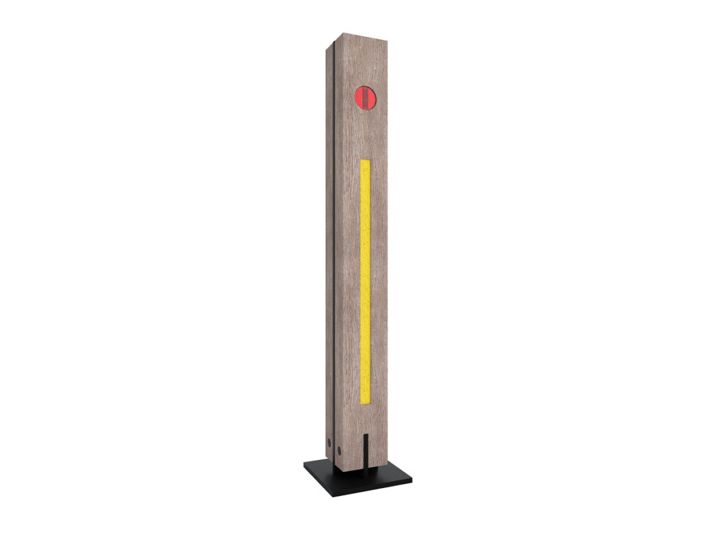 Timber Flat Top Square Bollard - Reflective