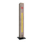 Timber Flat Top Square Bollard - Reflective