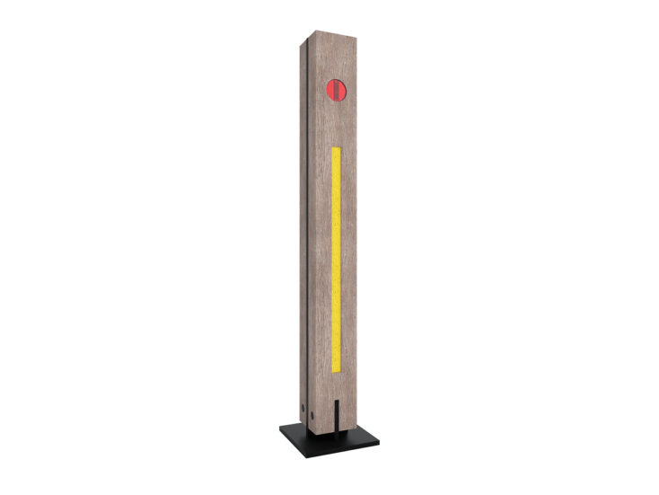 Timber Flat Top Square Bollard - Reflective