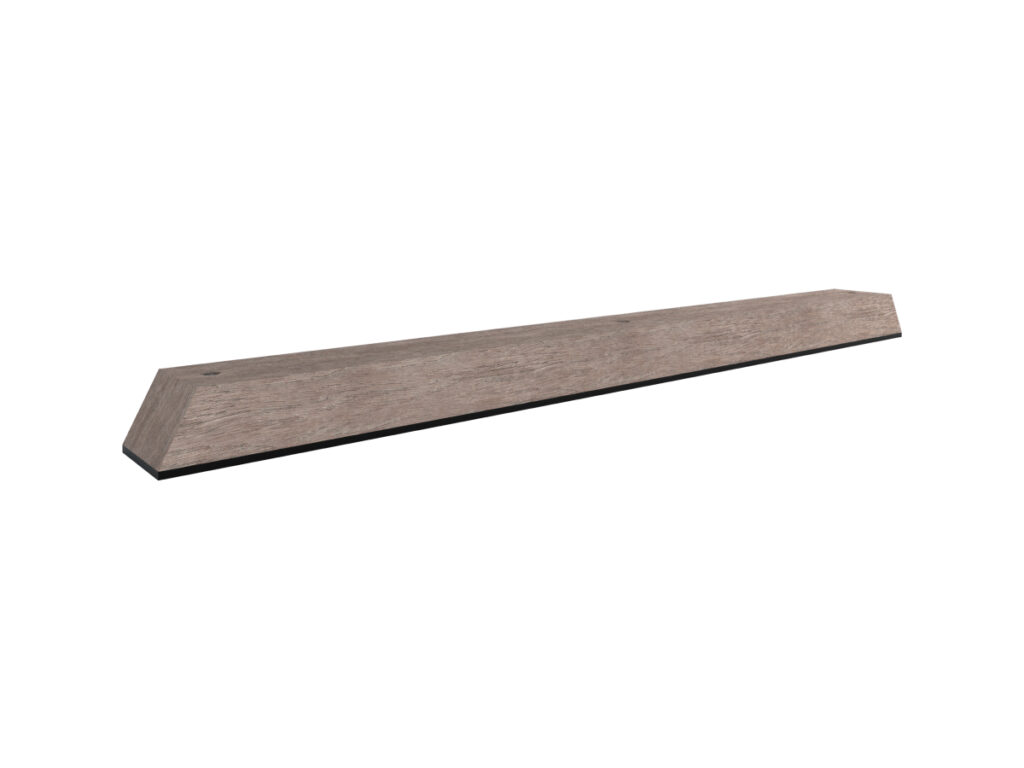 Timber Flat Top Angled Wheel Stop